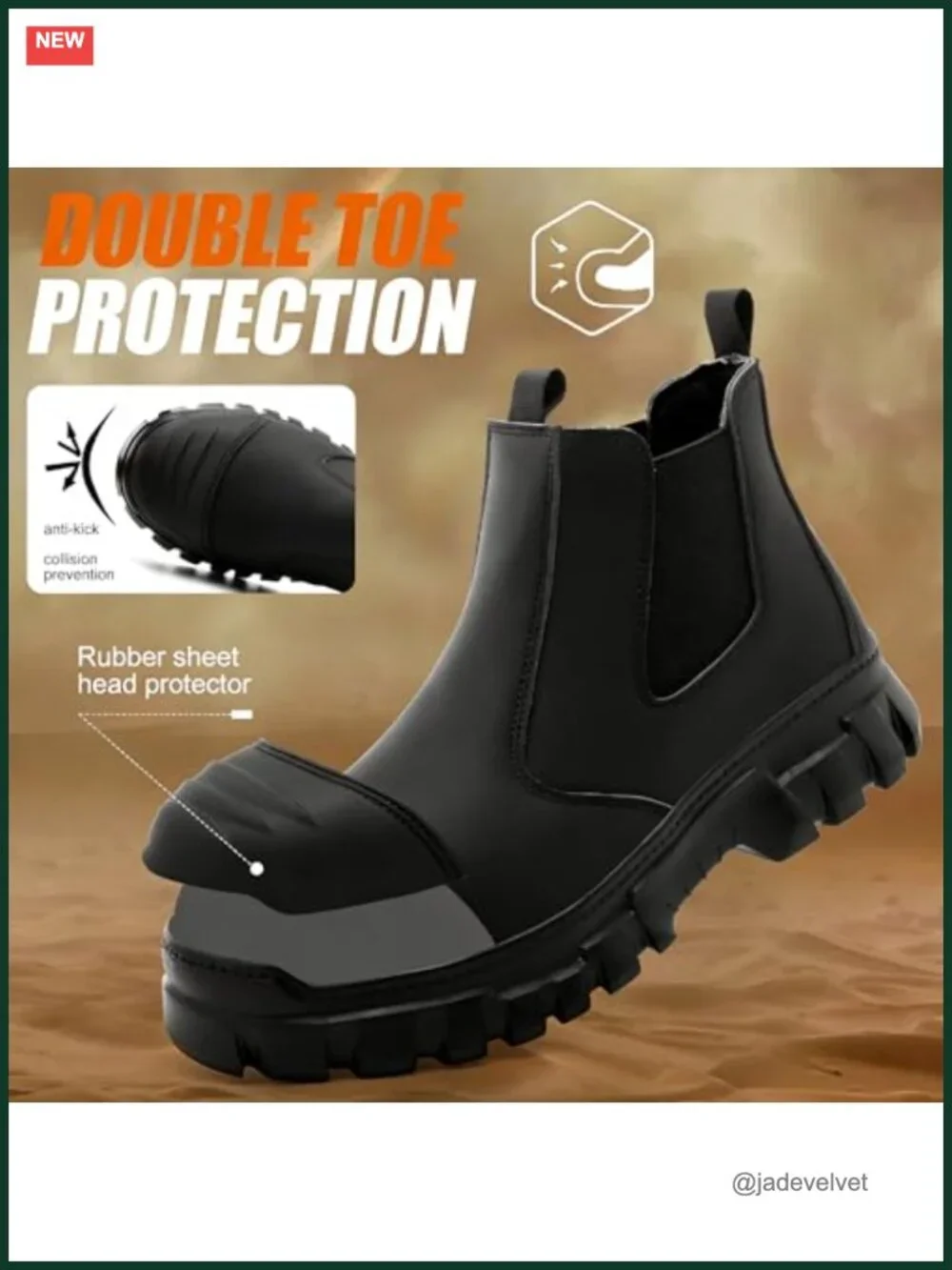 Steel Toe Boots, Waterproof Lightweight Work Boots, Non-slip Industrial Safety